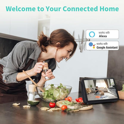 2K Indoor Security Camera, AI Human & Pet Motion, 2.4/5 GHz, 360° Pan Tilt, Night Vision, 2 Way Audio, Compatible with Alexa & Google Assistant (32GB TF Card)