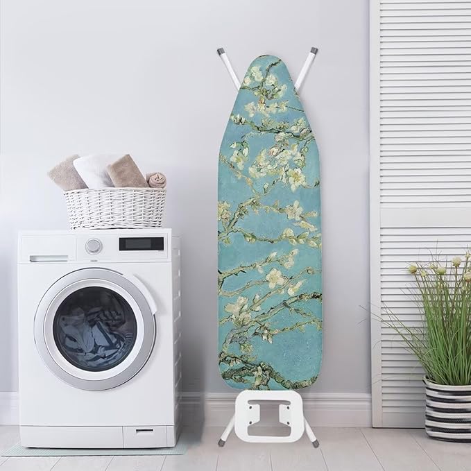 ZCFYGDX William Morris Prints Ironing Board Cover 3 Nylon Buckle Fastening Easy to Install Iron Decor Covers Standard with Elastic Edge Scorch Resistant Protective Covers for Iron Board 14x45 Inch
