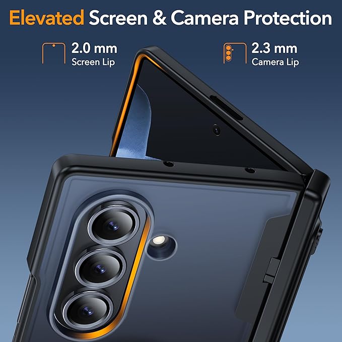 Oneagle Magnetic for Samsung Galaxy Z Fold 7 Case Built in Screen Protector Translucent [Fit for MagSafe] [S Pen Holder Slot] [Hinge Protection] MIL-Grade Shockproof Matte Case for Galaxy Z Fold 7