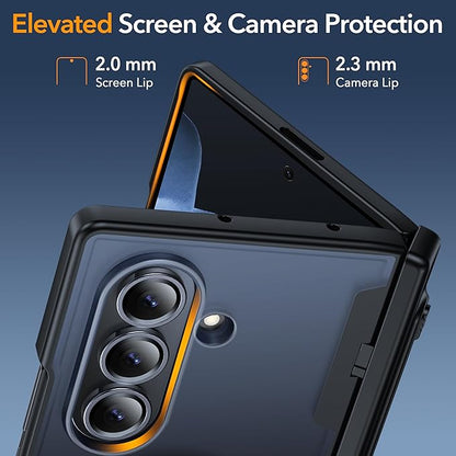 Oneagle Magnetic for Samsung Galaxy Z Fold 7 Case Built in Screen Protector Translucent [Fit for MagSafe] [S Pen Holder Slot] [Hinge Protection] MIL-Grade Shockproof Matte Case for Galaxy Z Fold 7