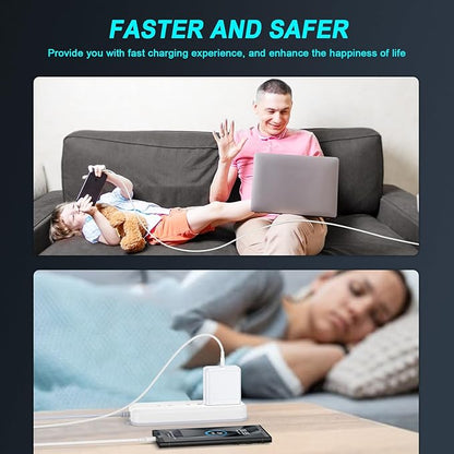 65W Super Fast Charger Type C for Samsung Galaxy S25 Ultra S25 FE Edge S24 Ultra FE S23 A17 A16 Z Fold Flip 7 6, Moto Edge 70 60 Stylus Fusion Razr, USB C Fast Charging Block & 6ft Type C Charge Cable