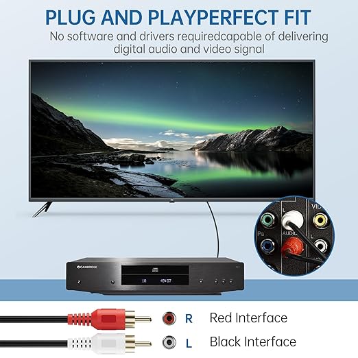 Sjorks RCA Cable 6ft,2RCA Male to 2RCA Male,Audio Stereo Subwoofer Cable [Hi-Fi Sound] Auxiliary Audio Cord for Home Theater, HDTV, Amplifiers, Hi-Fi Systems,Speakers and etc