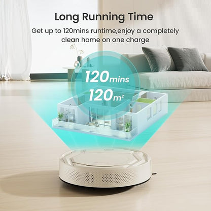 Lefant Robot Vacuum, Slim Quiet, 3 Adjustable Strong Suction Levels, Robot Vacuum Cleaner Ideal for Pet Hair Hard Floor and Daily Cleaning, WiFi/App/Alexa/iWatch Control, M210 Pro