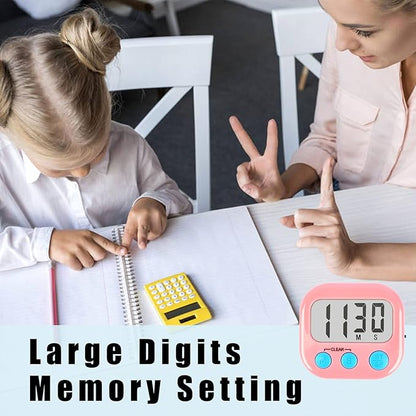 Classroom Timers for Teachers Kids Large Magnetic Digital Timer Teacher Supplies 24 Pack-Blue Pink
