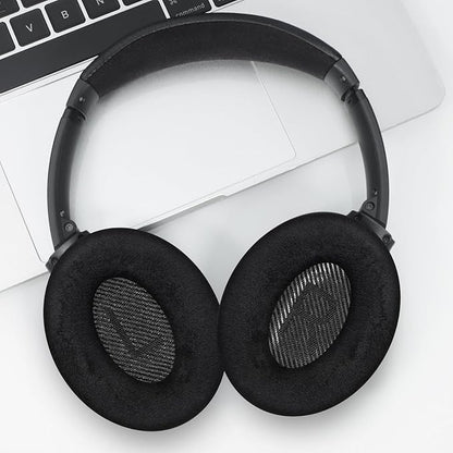 Soft Velour Ear Pads, Replacement Ear Pads for Bose Quiet Comfort QC35 Headphones, with Softer Memory Foam and Durability, with Good Audio Quality