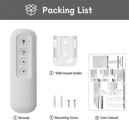99813 Ceiling Fan Remote Control for Hunter Fan Remote Replacement 3-Speed and Light Dimmer with Wall Bracket,Replace Hunter 99770 99392 99118 99123 99188