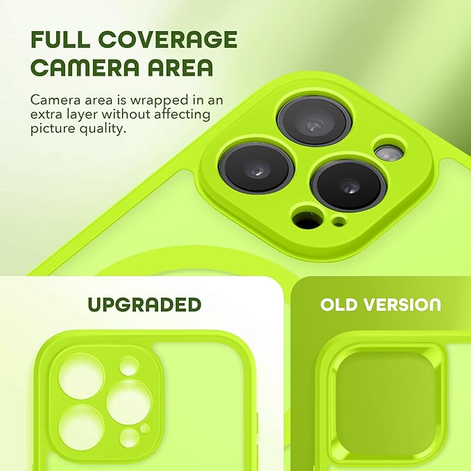 Magnetic for iPhone 15 Pro Max Case, Compatible with MagSafe, Built-in Privacy Screen Protector and Camera Protection, Anti Spy Full Body Dustproof Shockproof Hard Phone Case 6.7", Matte Green