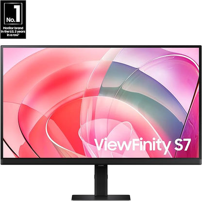 SAMSUNG 27-Inch ViewFinity S7 (S70D) Series 4K UHD High Resolution Monitor with HDR10, Multiple Ports, Easy Setup Stand, Advanced Eye Care, LS27D702EANXGO, 2024