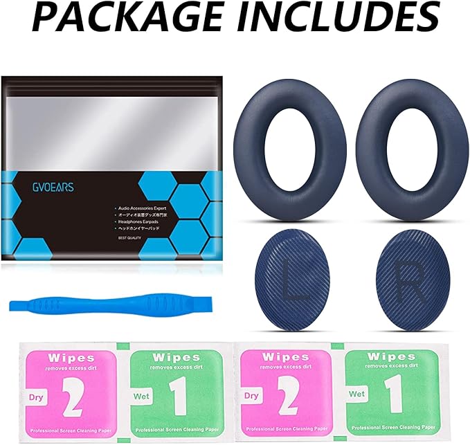 Premium Replacement Ear Pads for Bose QC35 & QC35ii Headphones by GEVO- Comfortable Adaptive Memory Foam and Extra Durable - Fits QuietComfort 35 & 35ii / SoundLink 1&2 AE（Over-Ear（Blue）
