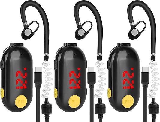 ELIDAIP T-M9 Super Mini Walkie Talkies with Headsets,25 Channel Small Two Way Radio Rechargeable Portable FM Transceiver for Restaurants,Out Door Sport,Supermarket,Hospital,Tourism,3 Pack