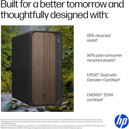 HP 2025 OmniDesk M03 Premium Business Next Gen AI Desktop Computer Intel Core Ultra 5 225(Up to 4.9GHz), 16GB DDR5 RAM, 256GB PCIe SSD,+ 1TB HDD Wi-Fi 6, HDMI, DP, 2-Monitor Support 4K, Windows 11