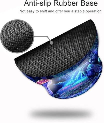 Ergonomic Mouse Pad with Wrist Support,Mouse Pad with Wrist Rest,Relieve Wrist Pain Mousepad Non-Slip Rubber Base,Mouse Pads for Desk,Computers,Laptop,Office,Home,Wonderland