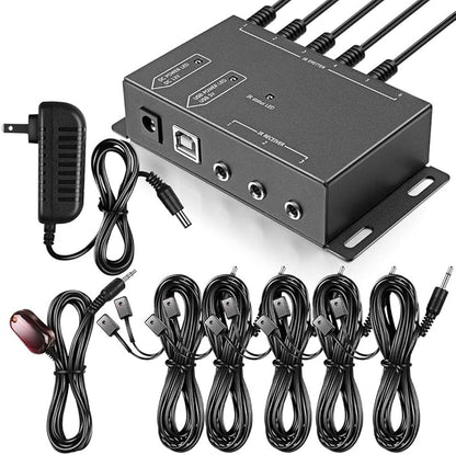ICESPRING Infrared Repeater System IR Repeater Kit Control Up to 10 Devices Hidden IR System Infrared Remote Control Extender Kit