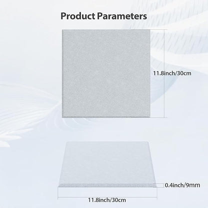 Amantech 12 Pack Acoustic Panels Self Adhesive Sound Proof Foam, High Density Sound Acoustic Panel, 12X12X0.4 Inch Square Panels in Home, Office, Reccording Room, Studio,and more(Blue Gray)