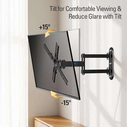 Mounting Dream Monitor Wall Mount for Most 17-39 Inch (Some up to 42 inch)，UL Listed TV Mount TV Bracket with Articulating Arms Tilt Swivel Extension Rotation, Up to VESA 200x200mm and 33 lbs, MD2462