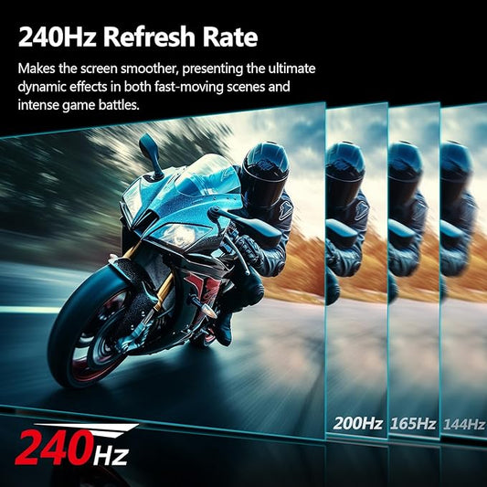 24.5" Gaming Monitor 240Hz, Z-Edge UG25F FHD 1920x1080 Computer Monitor, 1ms Frameless LED, Contrast Ratio 5000:1