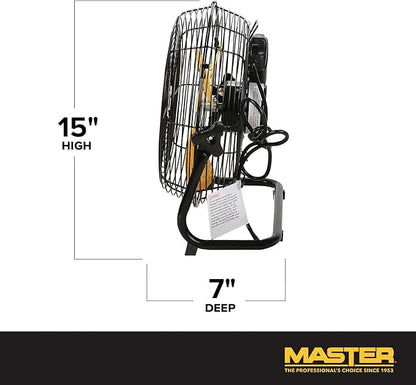 Master Professional 12 inch High Velocity Powerful Direct Drive Steel Floor Fan