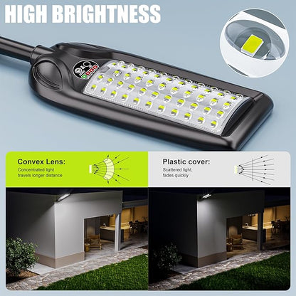Solar Street Lights Outdoor Waterproof ,30000LM Dusk to Dawn Solar Lights with Motion Sensor and Remote Control Solar Powered LED Flood Light Outside for Parking Lot, Security, Garden, Garages 2 Pack