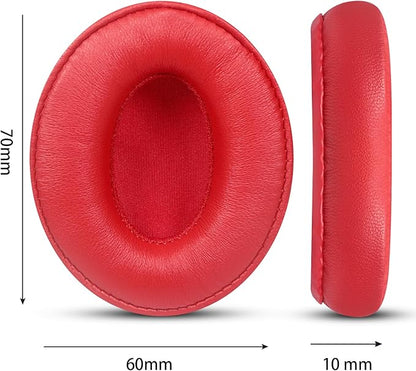 Replacement Ear Pads for Headphones - Compatible with SENNHEISER Momentum On-Ear 1（OE1 & OE2） HD1 | Extra Durable Ear Cushions Soft Memory Foam for Comfort - Red Lambskin