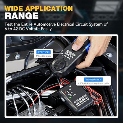 VDIAGTOOL V210 Wire Tracer Electrical Automotive Open & Short Finder Circuit Tester Circuit Breaker Finder Fault Probe Wire Tracker Electrical DC 6-42V