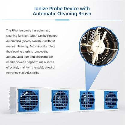 FEITA Ionizing Air Blower New Cleaning Type Anti Static Ionizer Fan ESD Ionizer Static Eliminator Anti-Static Blower Suspended Multi-ESD Fan