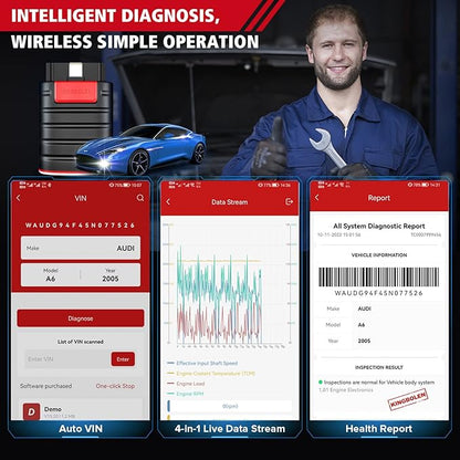 KINGBOLEN Ediag OBD2 Scanner Bluetooth, Bidirectional Scanner All System Diagnostic Tool for iOS & Android, Active Test,15+ Reset Function, FCA AutoAuth, 1 Year Update