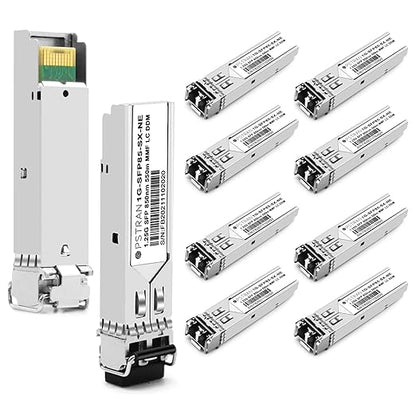 OPSTRAN 1000BASE-SX SFP Optical Transceiver Module Compatible with Netgear AGM731F 850nm 550m DDM Duplex LC MMF 10pcs/Pack