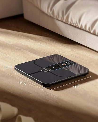 RENPHO Smart Scale for Body Weight Fat, Digital Bathroom Scale with Color Display, Wi-Fi & Bluetooth Fitness Equipment for BMI Muscle Mass Composition, Rechargeable, Elis Nova