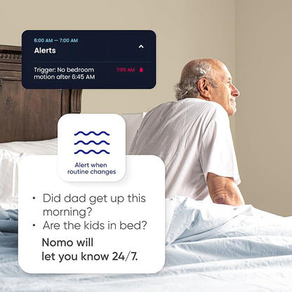 Nomo Smart Care Satellite - Eliminate Dead Zones & Boost Signal - Motion & Light Detector - Works w/Nomo Smart Care System - 2 Pack
