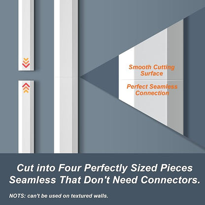 62.8in TV Cable Hider - Cord Hider Cable Management Wall, Cable Raceway Black Wire Hider, Paintable Cable Concealer for Wall Mounted TV, Wall Wire Covers for Cords, 4* L15.7in *W1.2in *H0.59in