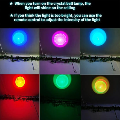 Conalisk 3D Hummingbird Crystal Ball Lamp,Lifelike 3D LED Bird Night Light,16 Colors Changing Light,Dimmable Remote Control,Desk Hummingbird lamp (Bird)