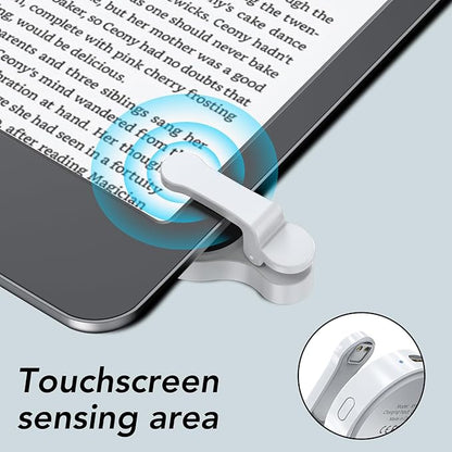 Remote Control Page Turner for Kindle Paperwhite Oasis Kobo eReaders,Kindle Clicker Page Turner Accessories for iPhone,iPad, Android Tablets Reading Novels,Video Record&Shutter Selfie (Light White)