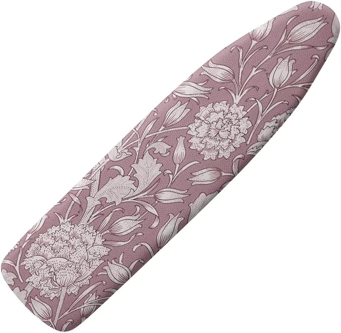 ZCFYGDX Ironing Board Cover,Scorch-Resistant Standard Nose Pocket, Elastic Edges,Iron Decor Covers St&ard Size-XL,Nylon Buckle Straps Hook & Loop Fastener Strap,Home Decor Pink Floral Print