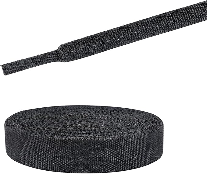 Sonoreboom 2 in 1 Heat Shrink Braided Sleeving Fabric Tubing-Ideal fit Irregular Shape Hose/Cable/Wire (45FT, 1/4"(6mm))