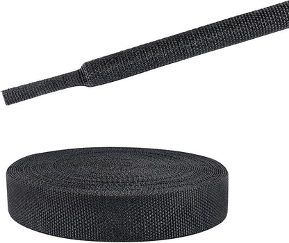 Sonoreboom 2 in 1 Heat Shrink Braided Sleeving Fabric Tubing-Ideal fit Irregular Shape Hose/Cable/Wire (60FT, 1/4"(6mm))