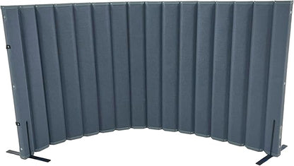 Versare VersiPanel Acoustical Partition Wall - Sound Panel Classroom Office Room Divider, Flexible Arrangement, Easy Roll-up Storage (Blue, 8' Wide x 48" Tall)