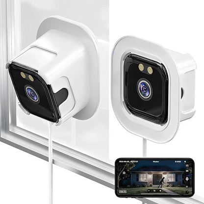 ciciglow 2K Window Camera, 2.4GHz & 5GHz WiFi Indoor Camera for Home Security, with AI Full Color Night Vision, PIR Motion Detection, Anti Glare