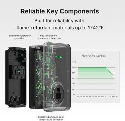 Autel MaxiCharger Electric Vehicle (EV) Charger Level 2, up to 80 Amp, Integrated Cloud with AI, Indoor/Outdoor, Wi-Fi/Wi-Sun Enabled, Dark Gray