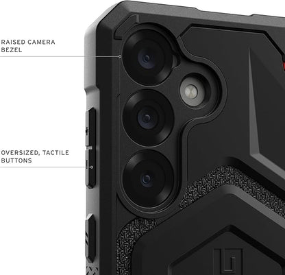 URBAN ARMOR GEAR UAG for Samsung Galaxy S25 Case 6.2" Monarch Pro - Compatible with Magnetic Charging Premium Rugged Military Drop Tested Protective Cover, Kevlar Black