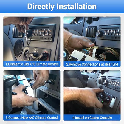Q21-6119 AC Climate Control Module Compatible with Peterbilt 220 337 348 367 389 520 Trucks A/C Heater Control Panel Switch, Q216119 Air Conditioning Temperature Control Head Unit