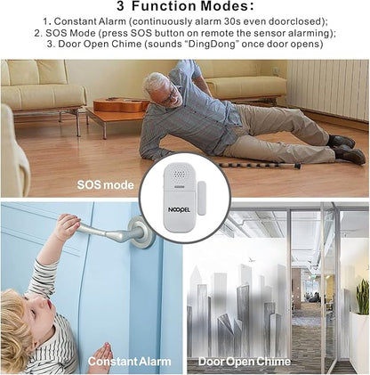 Door Alarms for Kids Safety, 2 Pack 130dB Window Sensor Pool Alarms When Opened for Home Security, 2-in-1 Alarm & Chime, 5-Level Volume Control, Door Chimes When Door Opens with Remote