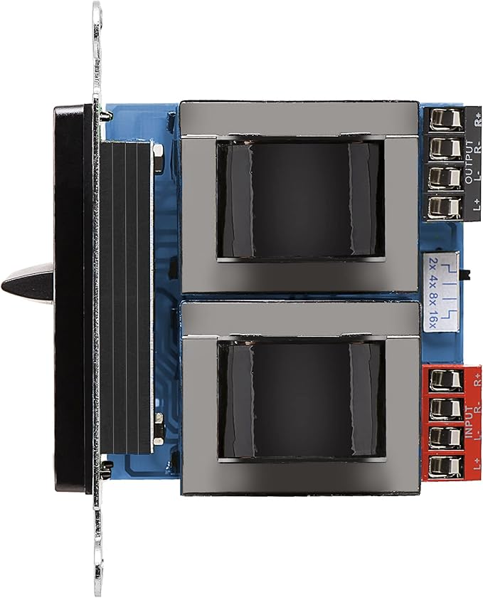 OSD Audio 100W in Wall Volume Control Impedance Matching for Home Speakers, Slider Black VMS100