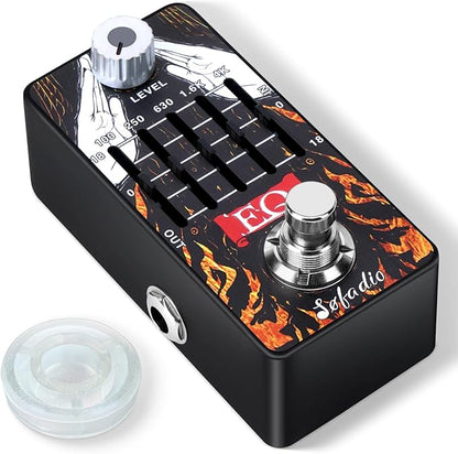 Sofadio Analog Equalizer Pedal EQ Pedal For Electric and Acoustic Guitar With True Bypass Full Metal Case (EQ)