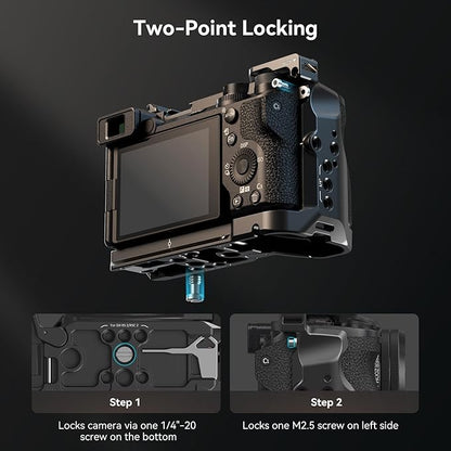SmallRig Cage Kit for Sony A6700 with a Cable Clamp for HDMI, Built-in Quick Release Plate for Arca-Type, Film Movie Making Camera Video Cage with Shoe Mount, 1/4''-20 & 3/8''-16 Threaded Holes - 4336
