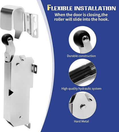 Hydraulic Door Closer, Exposed Installation. Door Closer for Heavy Duty Doors, Walk-in Freezers, Fire Doors and Warehouse Doors | 600,000 Cycles Tested, with Flush to 3/4 Inch Hook