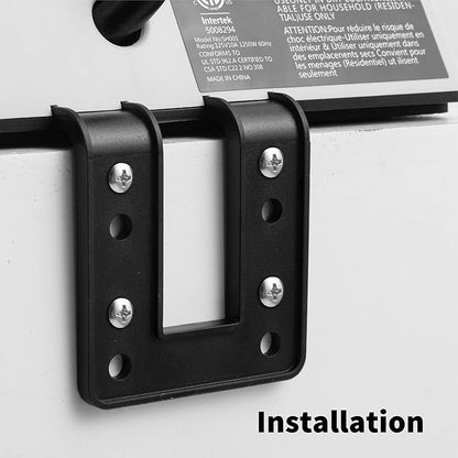 Emerising 2-Pack Desk Edge Mount Power Strips with 4 USB Ports & 3 AC Power Outlets for Home and Office Desktop Charging Bucket, 1250Joules Surge Protection,Black