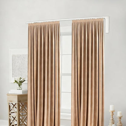 Lemoeyes Electric Curtain Track, Retractable Motorized Curtains Rod within 7.2ft, Automatic Curtain Opener with Smart/Manual Control, Smart Curtains System for I-Rrail and U-Rail (Within 7.2ft)