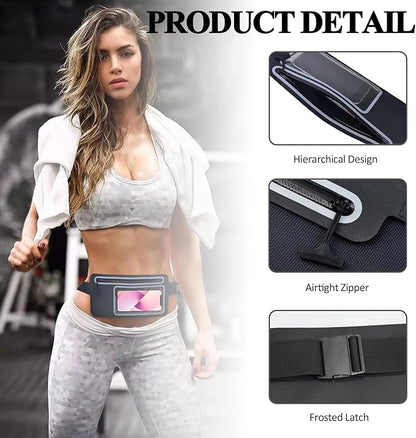 Dry Bags Waterproof Fanny Pack Women for Swimming Men Kids Beach Travel Water Sports Kayaking Boating Floating Fishing Hiking,Running Belt Bag GYM Exercise, Small Cell Phone Waist Pouch Black