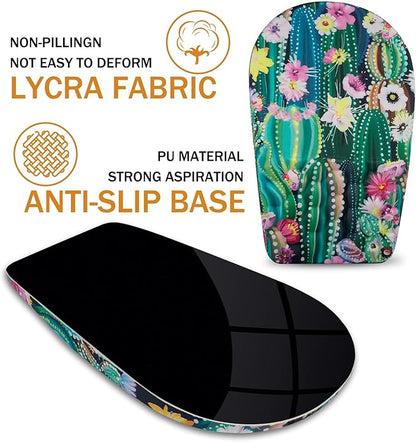 BOCHEERY Ergonomic Mouse Pad Wrist Support,Upgrade Mousepad with Massage Design,Non-Slip PU Base Desktop Mouse Pads for Pain Relief, Computer, Office & Home,12 x 8 in（F-Abstract Cactus）