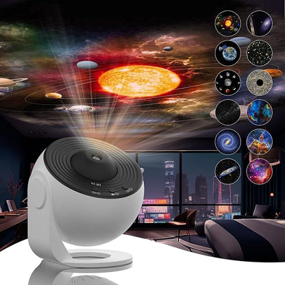 Star Projector, Galaxy Projector for Bedroom, Planetarium Projector Night Light with 13 Slide Discs & 360° Rotation, Space Projector for Kids Adults
